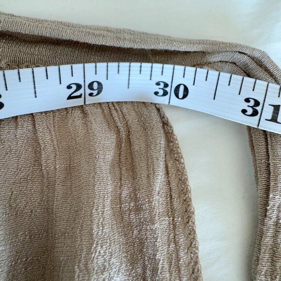 Tan Long Tie Up Swim Sarong Skirt Cover Up - Picture 6 of 7